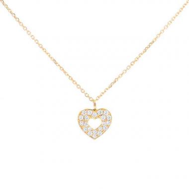 Ciondolo Poiray Coeur Secret mini in oro rosa e diamanti Ciondolo Poiray Coeur Secret mini in oro rosa e diamanti