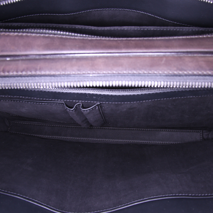 Berluti Deux jours briefcase in brown leather - Detail D3