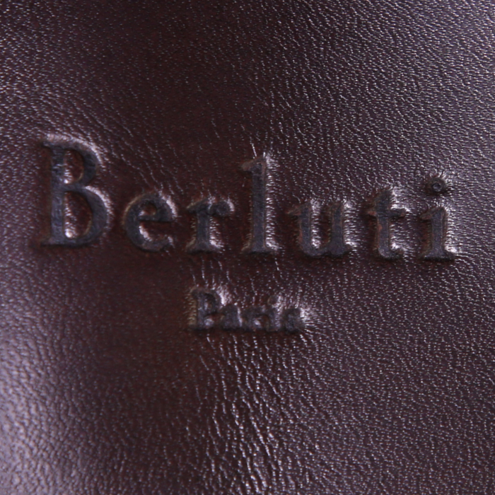Berluti Deux jours briefcase in brown leather - Detail D4