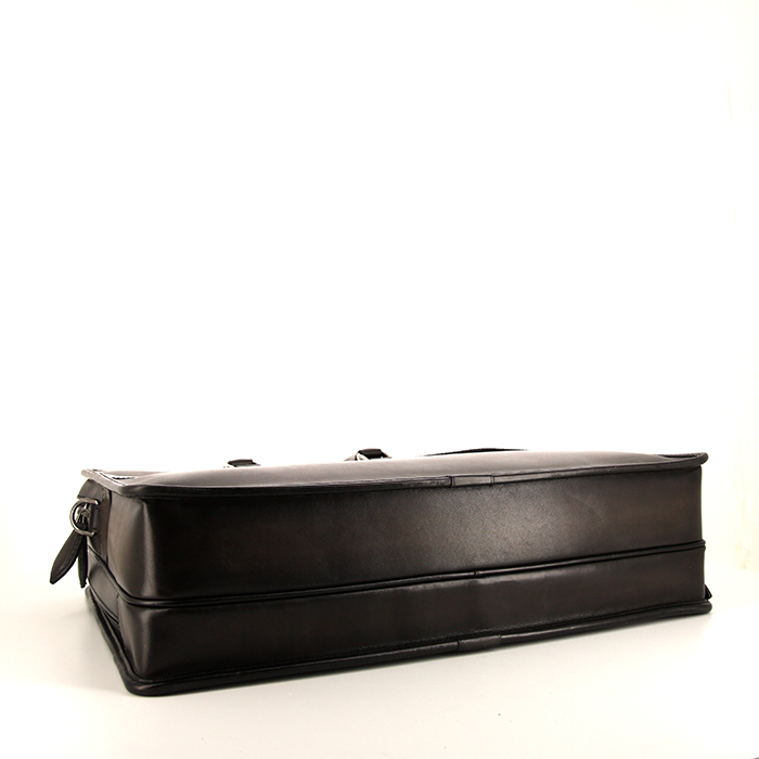 Berluti Deux jours briefcase in brown leather - Detail D5