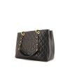 Chanel Shopping GST large model shopping bag in black quilted grained leather - 00pp thumbnail