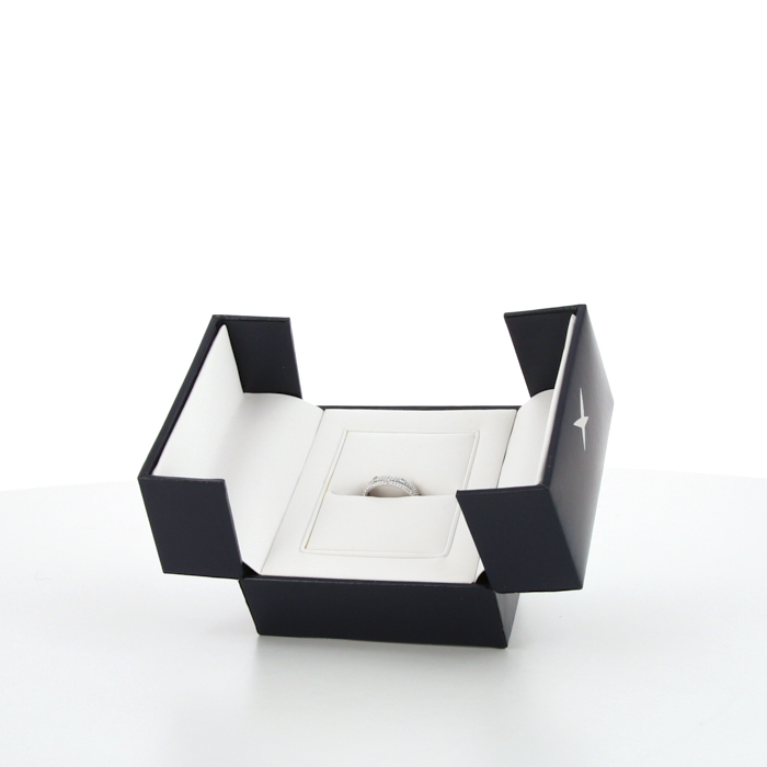 Sortija Mauboussin Le Premier Jour modelo pequeño en oro blanco y diamantes - Detail D2