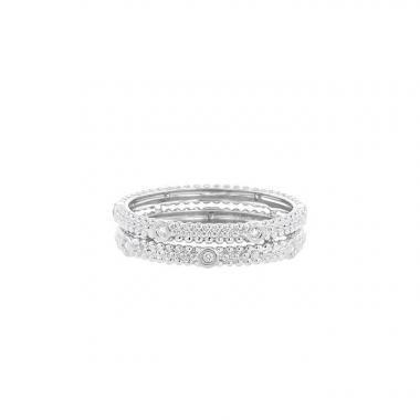 Sortija Mauboussin Le Premier Jour modelo pequeño en oro blanco y diamantes