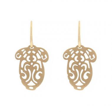 Pendientes colgantes Pomellato Ming modelo mediano en oro rosa