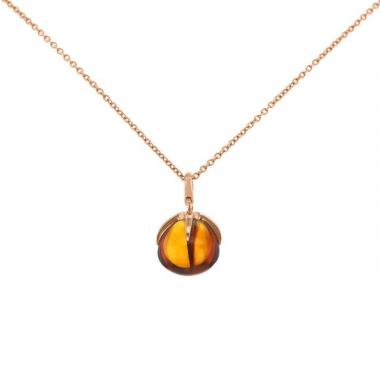 Collier Pomellato Veleno en or rose et citrine