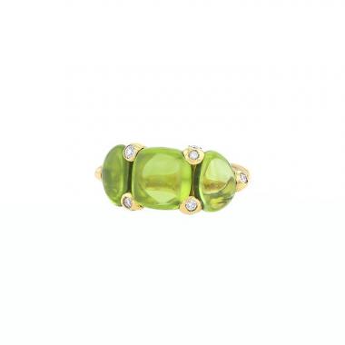 Anello Pomellato Sassi in oro giallo,  peridoto e diamanti