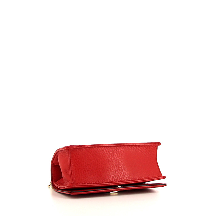 Bolso de mano Dior Diorama en cuero rojo - Detail D5