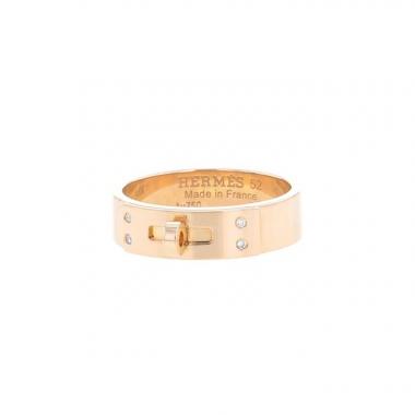Bague Hermès Kelly en or rose et diamants