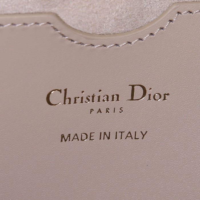 Borsa a tracolla Dior Bobby modello grande in pelle beige - Detail D3