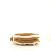 Bolso de mano Dior Saddle en piel volteada marrón y piel con lana blanca - Detail D4 thumbnail