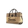 Gucci  Shopping shopping bag in beige logo canvas and brown leather - 00pp thumbnail