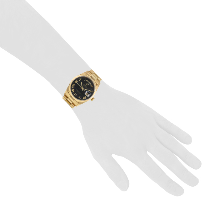 Reloj Rolex Day-Date de oro amarillo Ref :  18038 Circa  1987 - Detail D1