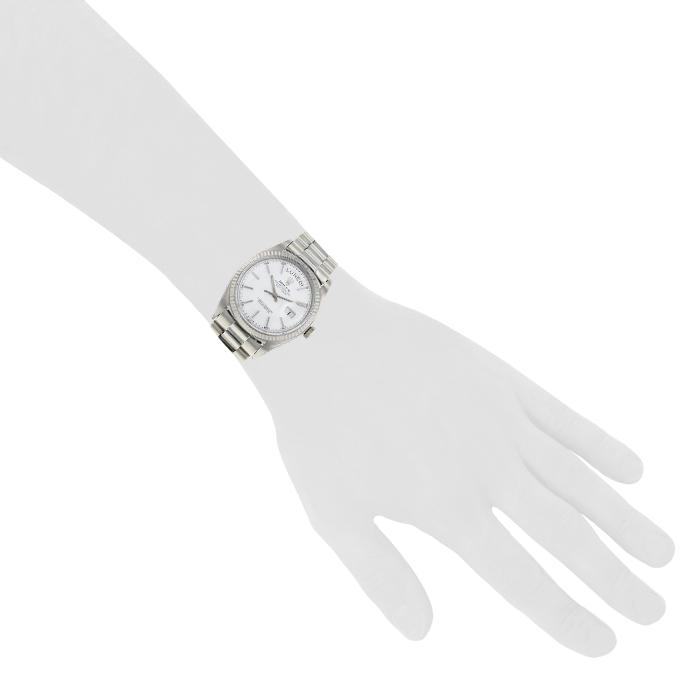 Rolex Day-Date watch in white gold Ref:  1803 Circa  1970 - Detail D1