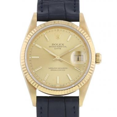 Montre Rolex Oyster Perpetual Date en or jaune Ref :  15238 Vers  1995