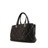 Chanel Shopping GST large model handbag in black quilted grained leather - 00pp thumbnail