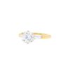 Vintage solitaire ring in yellow gold and diamonds (1,45 ct) - 00pp thumbnail