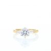 Vintage solitaire ring in yellow gold and diamonds (1,45 ct) - 360 thumbnail