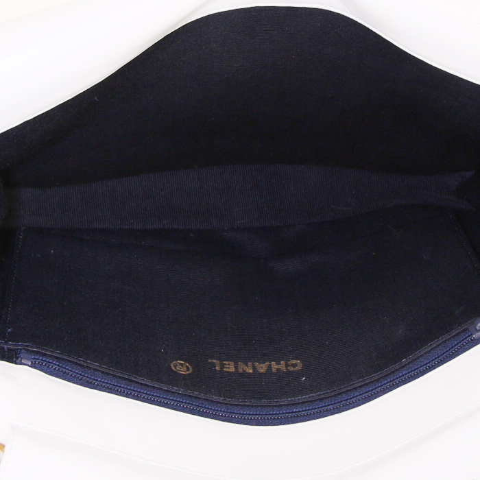 Borsa Chanel  Vintage in pelle trapuntata bianca - Detail D2