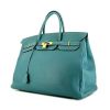 Hermes Birkin 40 cm handbag in blue jean leather taurillon clémence - 00pp thumbnail