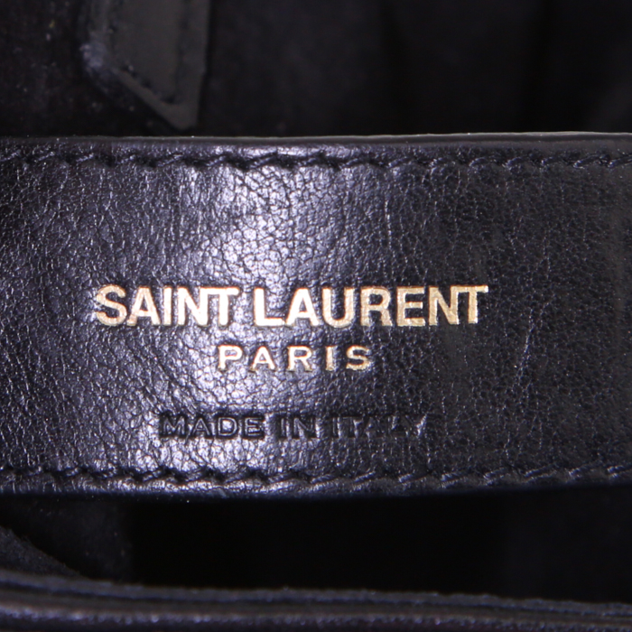 Saint Laurent Anita shoulder bag in black leather - Detail D3