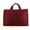 Dior shopping bag in red and blue printed patern canvas - 360 thumbnail