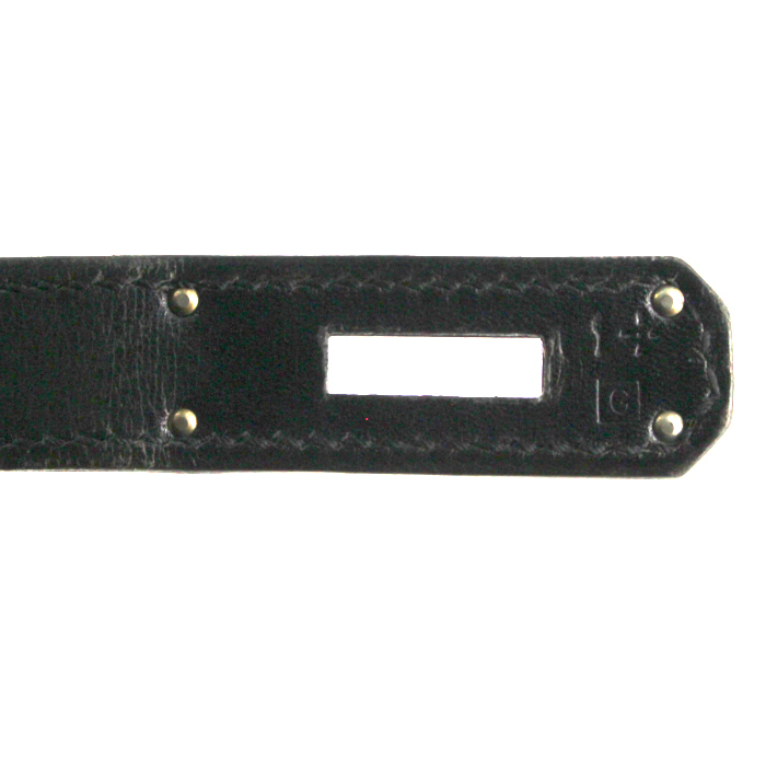 Hermes Birkin 35 cm handbag in black box leather - Detail D5