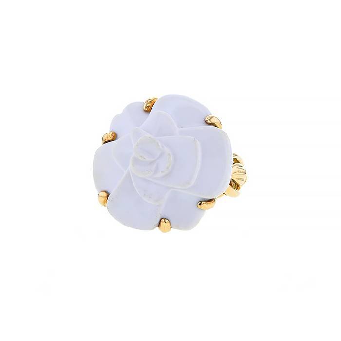 Chanel medium model ring in agate and yellow gold - 00pp