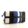 Shopping bag Balenciaga Bazar shopper modello piccolo in pelle blu bianca e nera - Detail D5 thumbnail
