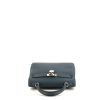 Hermes Kelly 25 cm handbag in blue Colvert togo leather - 360 Front thumbnail