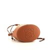 Loewe Balloon handbag in brown leather and raphia - Detail D4 thumbnail