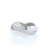 Poiray Tresse medium model ring in white gold and diamonds - 360 thumbnail