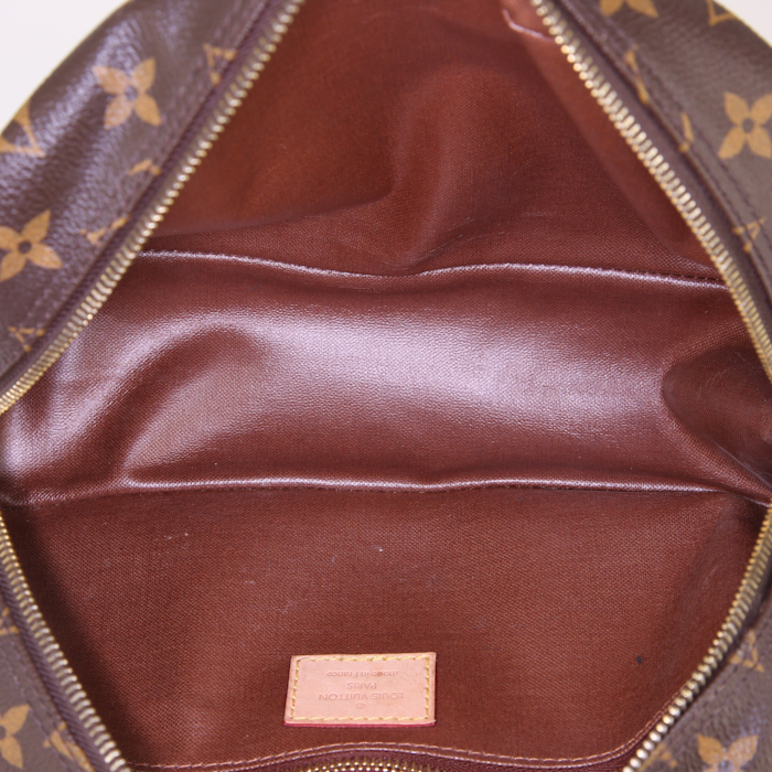Louis Vuitton in tela monogram marrone e pelle naturale - Detail D1