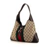 Gucci Jackie handbag in beige logo canvas and brown leather - 00pp thumbnail