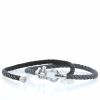 Fred Force 10 large model bracelet in white gold and stainless steel - Detail D1 thumbnail