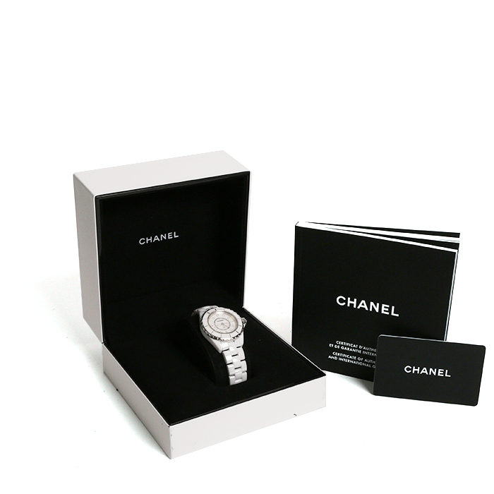 Montre Chanel J12 Joaillerie en céramique blanche Ref :  H2422 - Detail D2