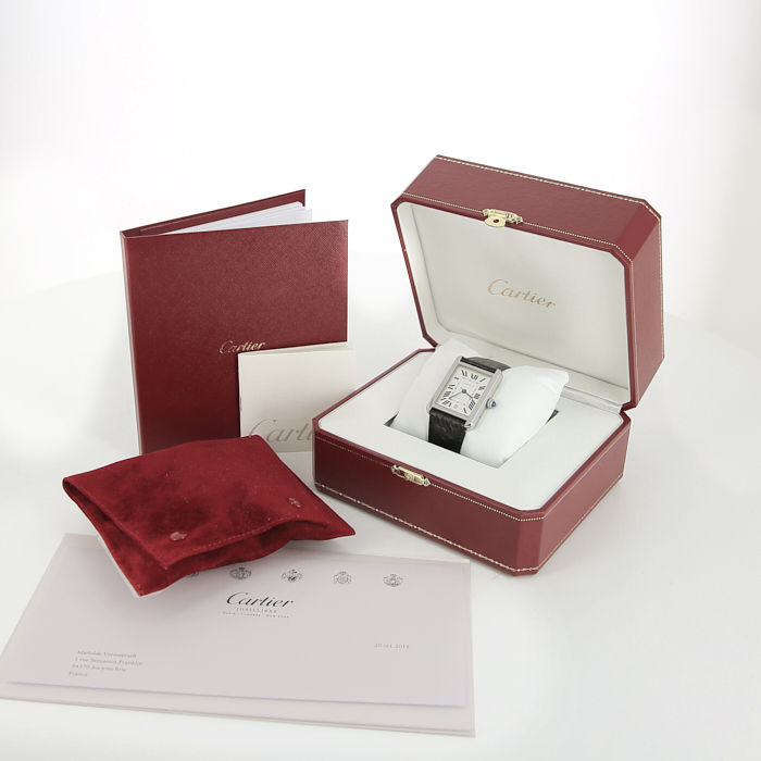 Reloj Cartier Tank Solo de acero Ref :  3800 Circa  2016 - Detail D2