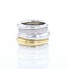 Pomellato Tubolare ring in white gold,  yellow gold and diamonds - 360 thumbnail