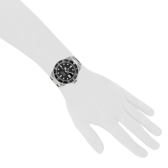 Montre Rolex Submariner Date en acier Ref :  16800 Vers  1983 - Detail D1