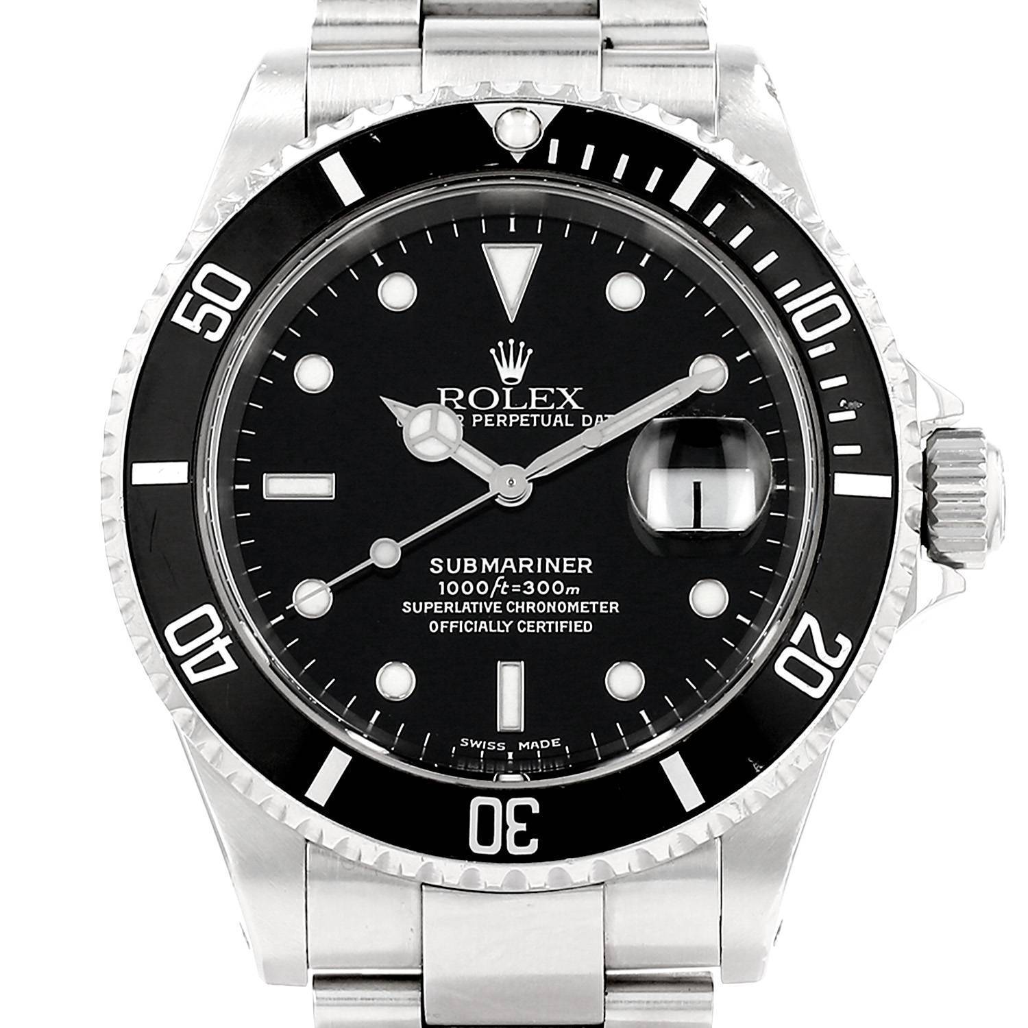 Montre Rolex Submariner Date en acier Ref: Rolex - 16610 Vers 2001 Montre Rolex Submariner Date en acier Ref: Rolex - 16610 Vers 2001
