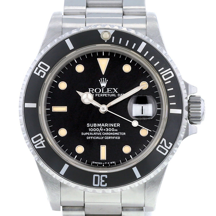 Montre Rolex Submariner Date en acier Ref :  16800 Vers  1987 - 00pp