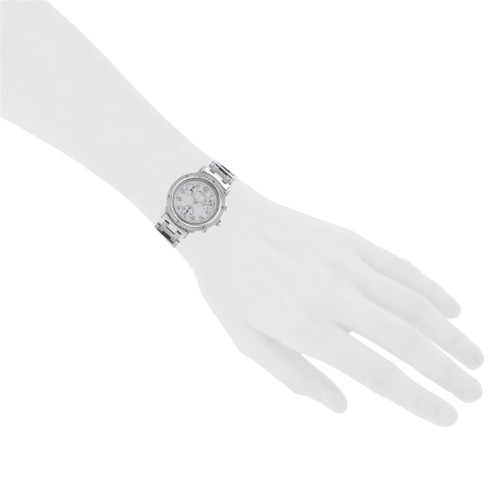 Hermès Clipper Chrono watch in stainless steel Ref:  CL1.310 Circa  2000 - Detail D1