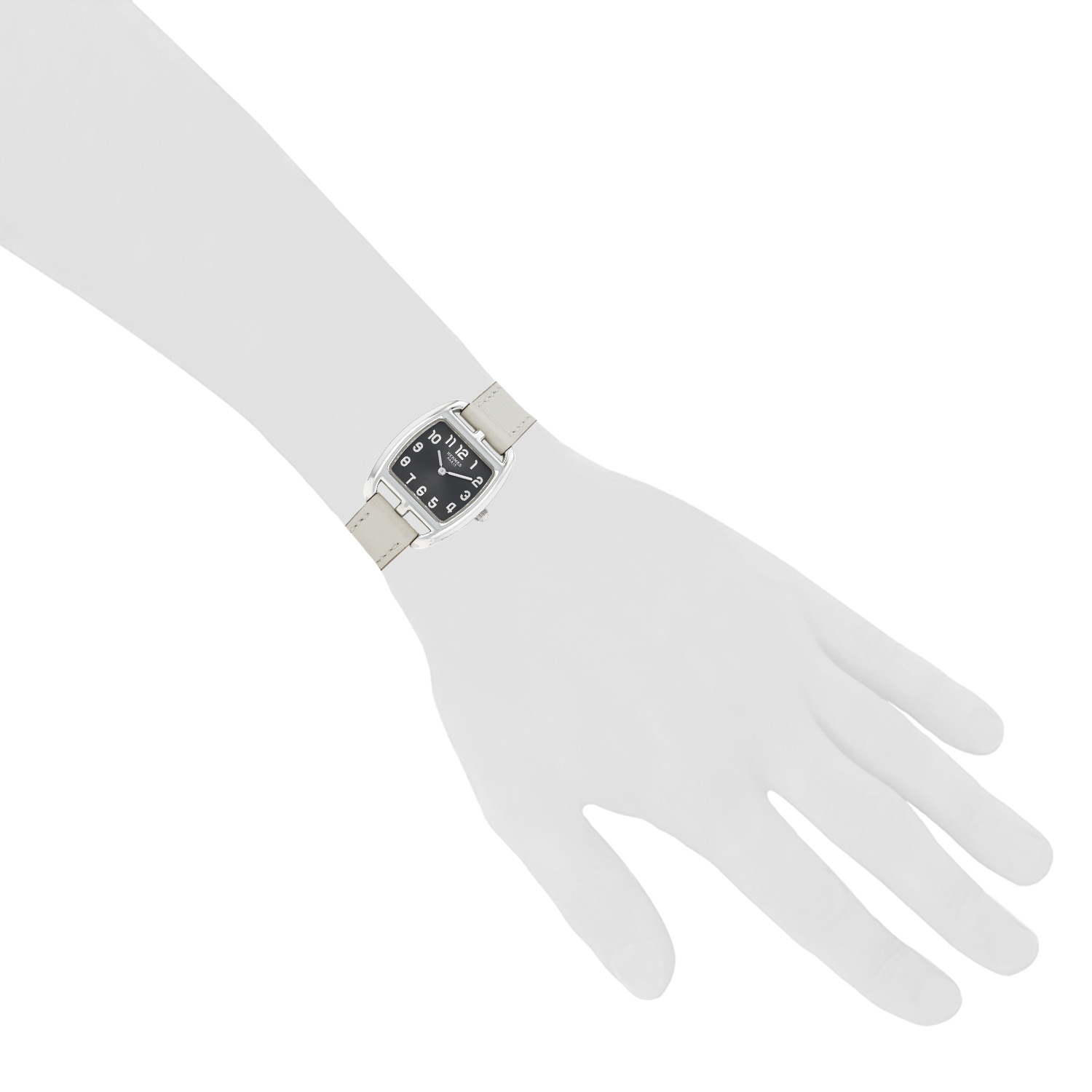 Hermès Cape Cod Tonneau watch in stainless steel Ref:  CT1.201 Circa  2010 - Detail D1