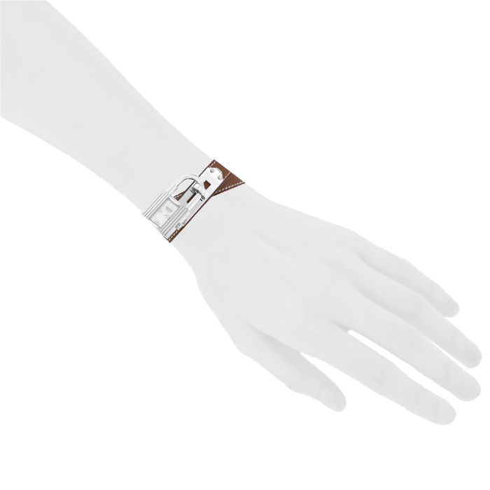 Hermes Kelly-Cadenas watch in stainless steel Ref:  KE1.210 Circa  2000 - Detail D1