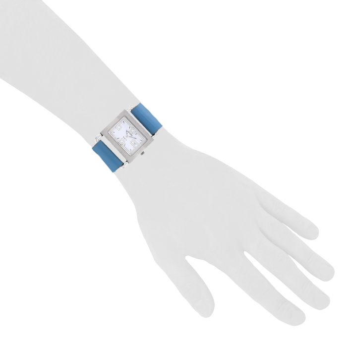 Hermes Barenia watch in stainless steel Ref:  BA1.510 - Detail D1