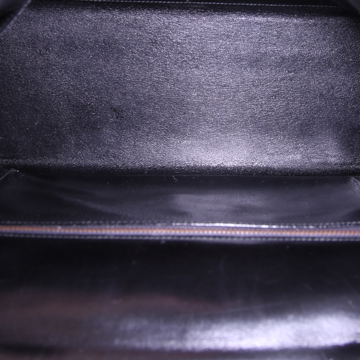 Hermes Kelly 32 cm handbag in black box leather - Detail D3