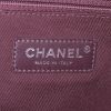 Shopping bag Chanel Deauville in tela grigia e rossa a righe e pelle nera - Detail D4 thumbnail