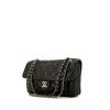 Chanel Up In The Air shoulder bag in black quilted grained leather - 00pp thumbnail