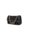 Chanel 2.55 handbag in grey denim canvas and tweed - 00pp thumbnail