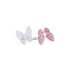 Sortija Van Cleef & Arpels Deux Papillons Entre Les Doigts en oro blanco,  oro rosa y zafiros rosas - 00pp thumbnail