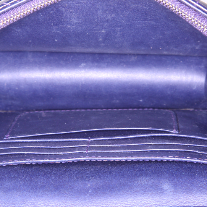 Borsa a tracolla Dior Miss Dior Promenade in pelle verniciata blu marino cannage - Detail D2
